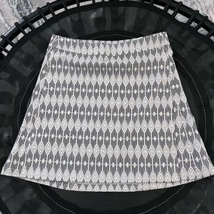 Rip skirt Hawaii black and Khaki Geometric Print Length 1 Skirt